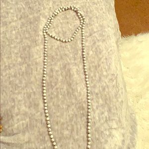 NEVER WORN, Long (wrappable) beaded necklace